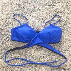 Blue bathing suit top